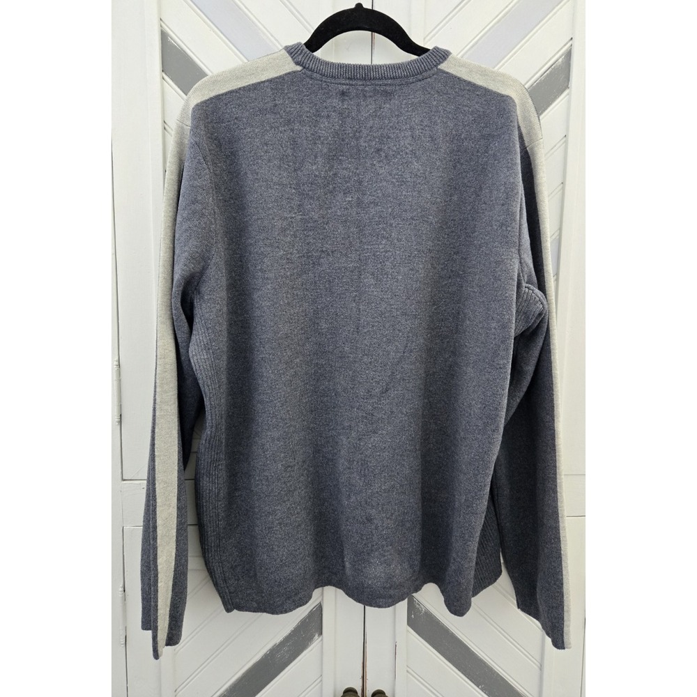 Eddie Bauer Men's XL Gray Mediumweight Thick Long Sleeve Crew Neck Knit Sweater - Picture 4 of 14